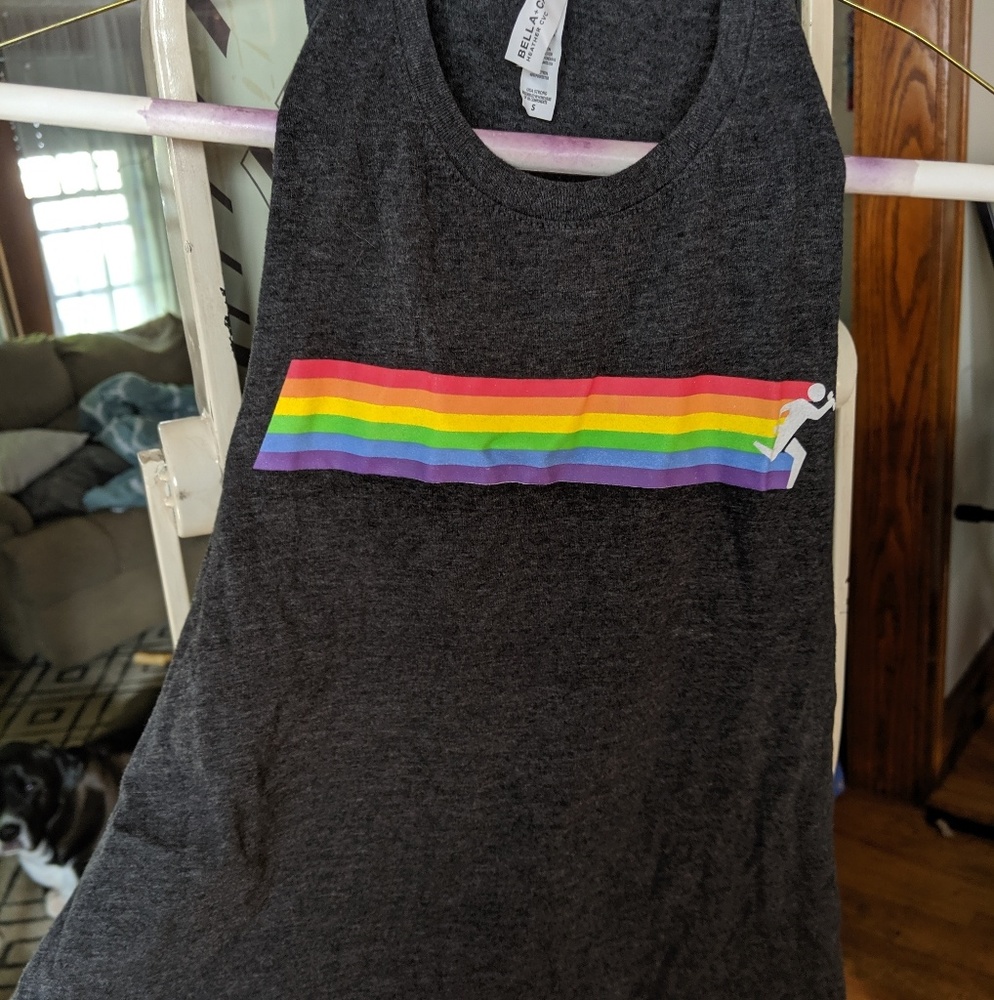 Shred415 rainbow pride cropped tank